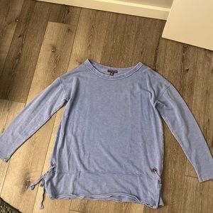 A Pea In The Pod Maternity crew neck Sweater. Size Large. Periwinkle color.